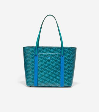 Coated Canvas Small Tote Deep Lake