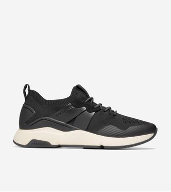 ZERØGRAND All-Day Trainer Black Knit/Ivory