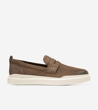 GrandPrø Rally Penny Loafer Riverstone Suede