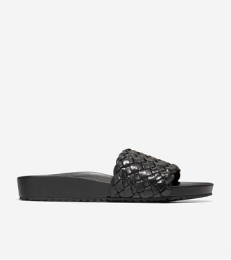 Mojave Slide Sandal Black Leather