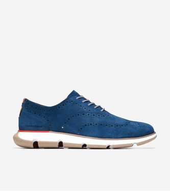 4.ZERØGRAND Litewing Oxford Moonlit Ocean Suede