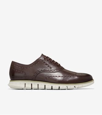 ZERØGRAND Wingtip Oxford Dark Chocolate