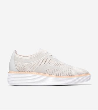 ØriginalGrand Platform Stitchlite Oxford Optic White Silver-Metallic