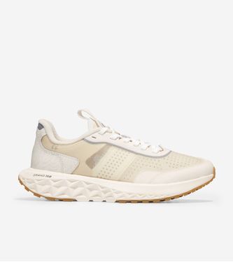 ZERØGRAND Outpace 3 Running Shoe Ivory-Egret-Ivory