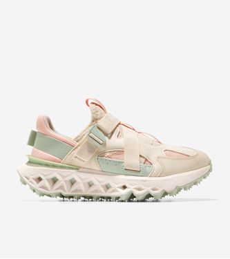 5.ZERØGRAND Monk Strap Running Shoe Birch-Rose Cloud-Ivory