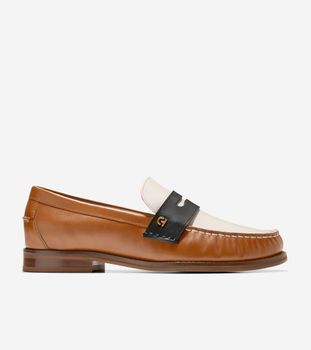 Lux Pinch Penny Loafer Pecan-Ivory-Black