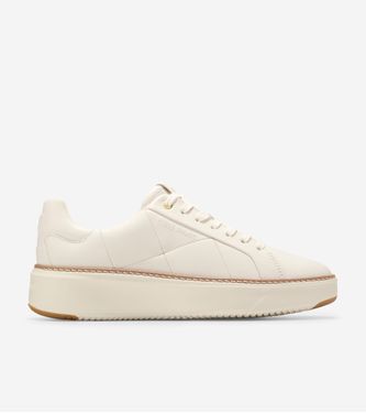 GrandPrø Topspin Sneaker Ivory Quilted Leather