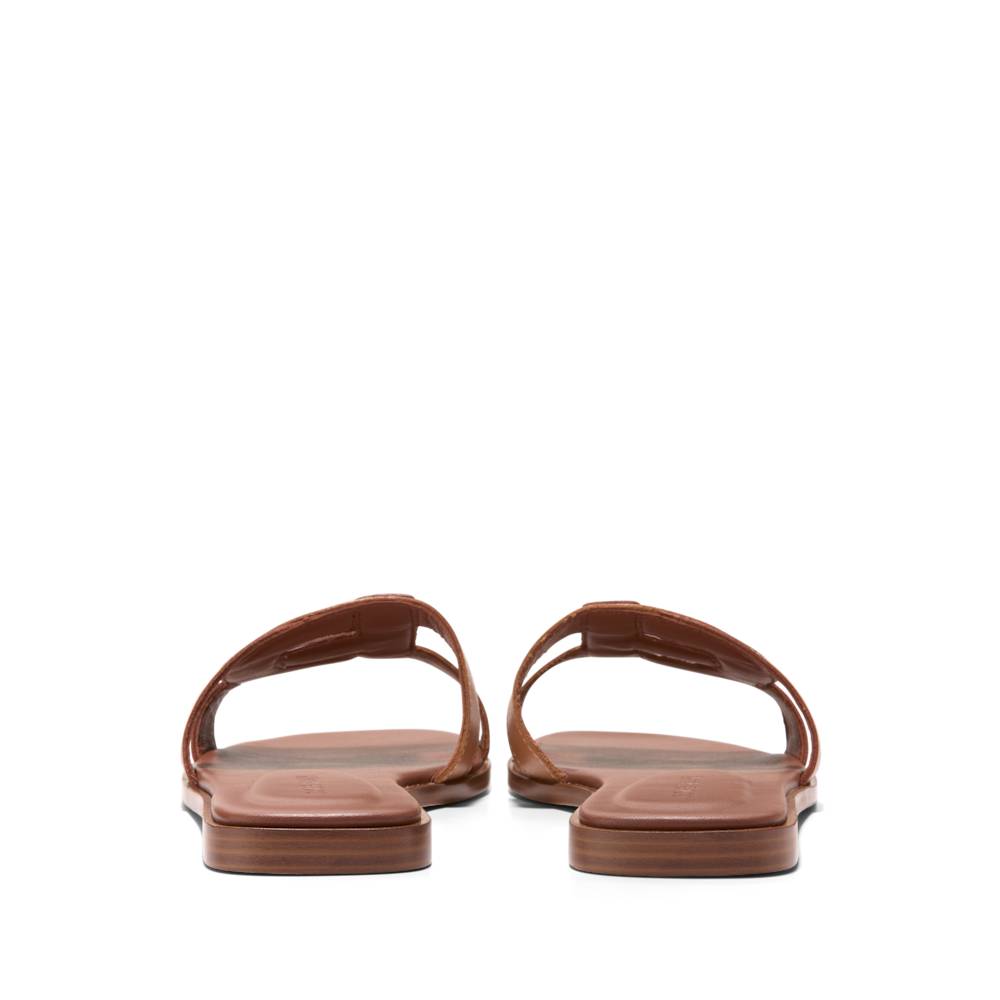 Chrisee Sandal Dark Cuoio Pecan Leather
