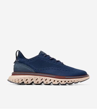 5.ZERØGRAND Stitchlite Wing Oxford Navy Blazer