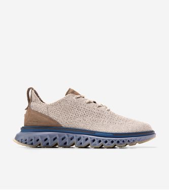 5.ZERØGRAND Stitchlite Wing Oxford White Cap Grey