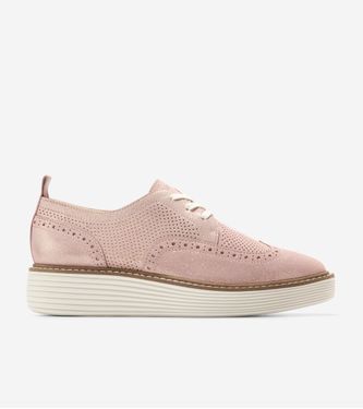ØriginalGrand Platform Wingtp Oxford Rose Gold Shimmer