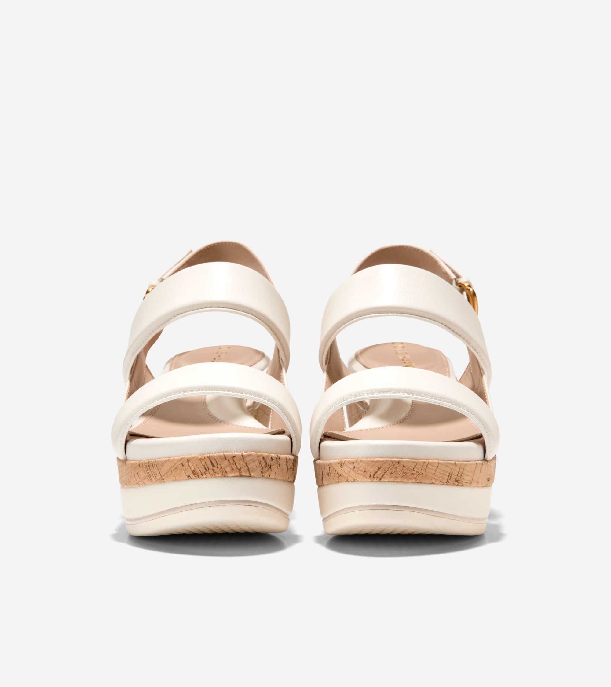 Sandales Femme Cole Haan En Cuir Ivoire - Taille 5.5 B - Modèle Vitrine (neuf Sans Boîte)