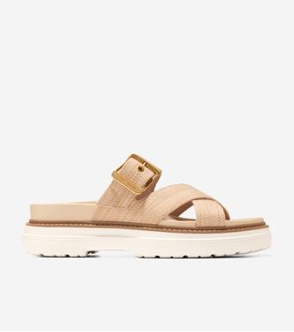 Fraya Slide Sandal Natural Raffia