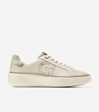 GrandPrø Topspin Sneaker Ivory Lizard Print