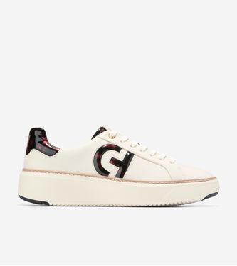 Grandprø Topspin Sneaker Ivory Tortoise Patent