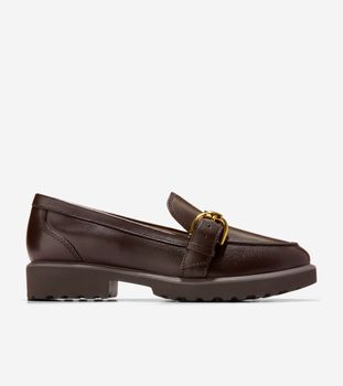 Giana Buckle Loafer Dark Chocolate Leather