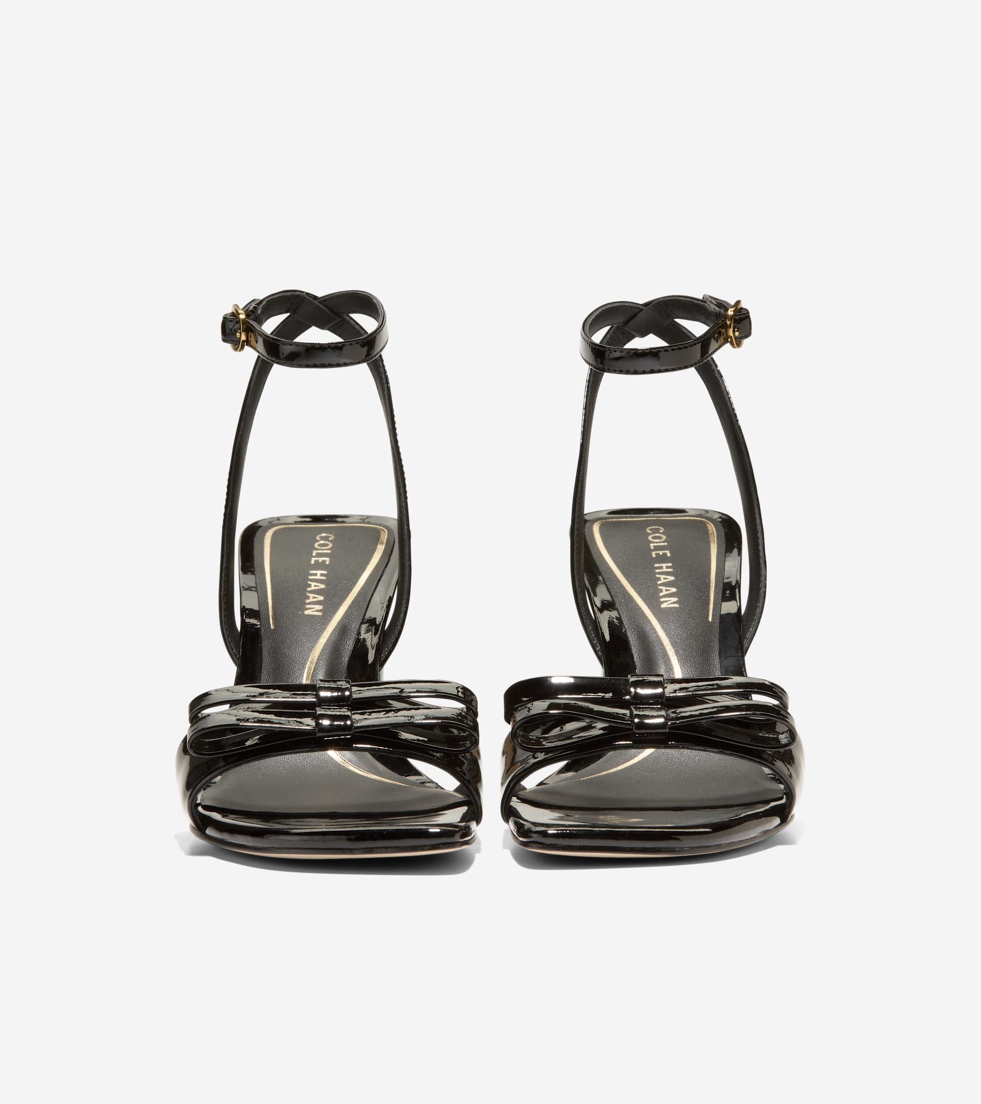 Noella Bow Sandal Black Patent