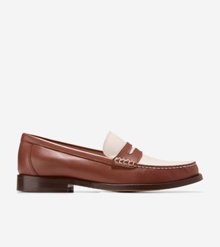 Lana Lux Remastered Penny Loafer Dark Cuoio Ivory