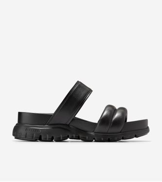 ZERØGRAND Double Band Slide Sandal Black