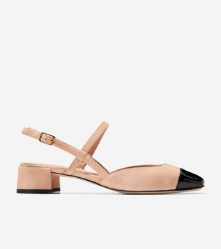 Pella Block Heel Slingback Tuscan Sand