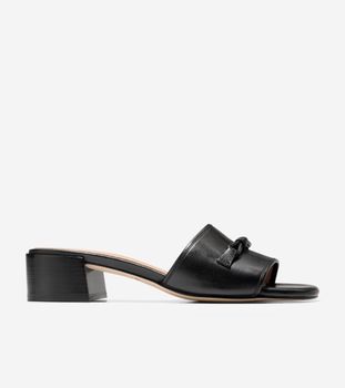 Cailyn Bow Mules Black Leather
