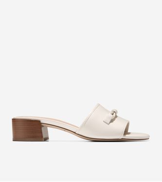 Cailyn Bow Mules Ivory Leather