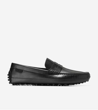 Davies Grand Penny Driving Loafers Black