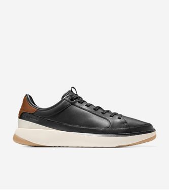 GrandPrø All Day Court Leather Sneakers Black-British Tan-Ivory