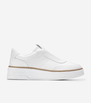 Grandpro Maxfield Slip On Sneakers White Lizard