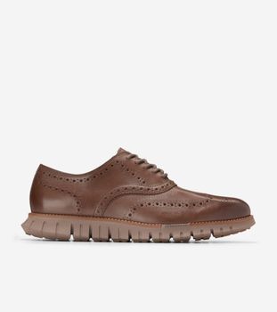 ZERØGRAND Remastered Wingtip Oxford Truffle Natural