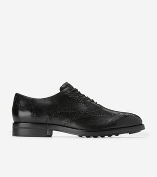 Ledley Grand Brogue Wingtip Oxford Black
