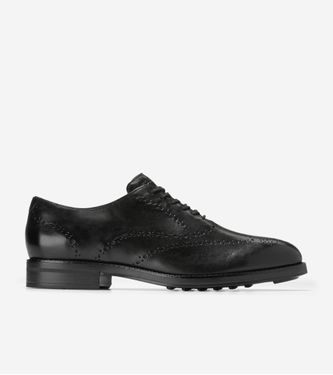 Ledley Grand Brogue Wingtip Oxford Black